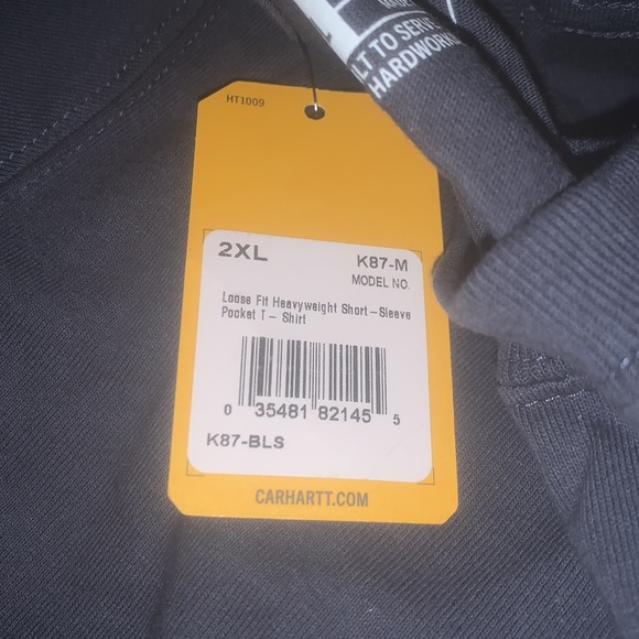 (1788) Carhartt Men's Loose Fit Heavyweight Short-Sleeve Pocket T-Shirt - Picture 8 of 8